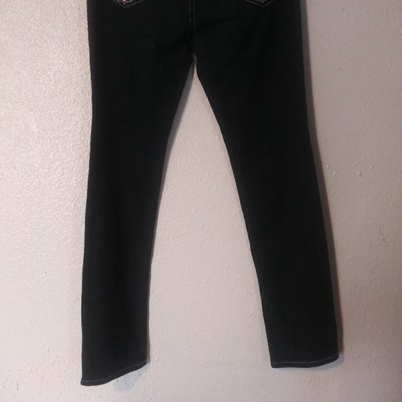 Y-Jeans women's size 15 (juniors) S. Skinny dark blue jeans - Picture 6 of 14